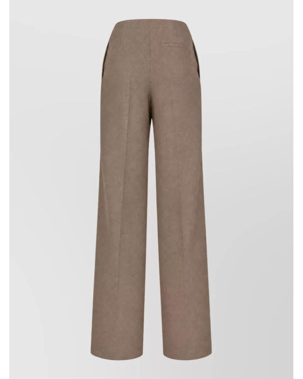 PT Torino Brown Wide-Leg Trousers