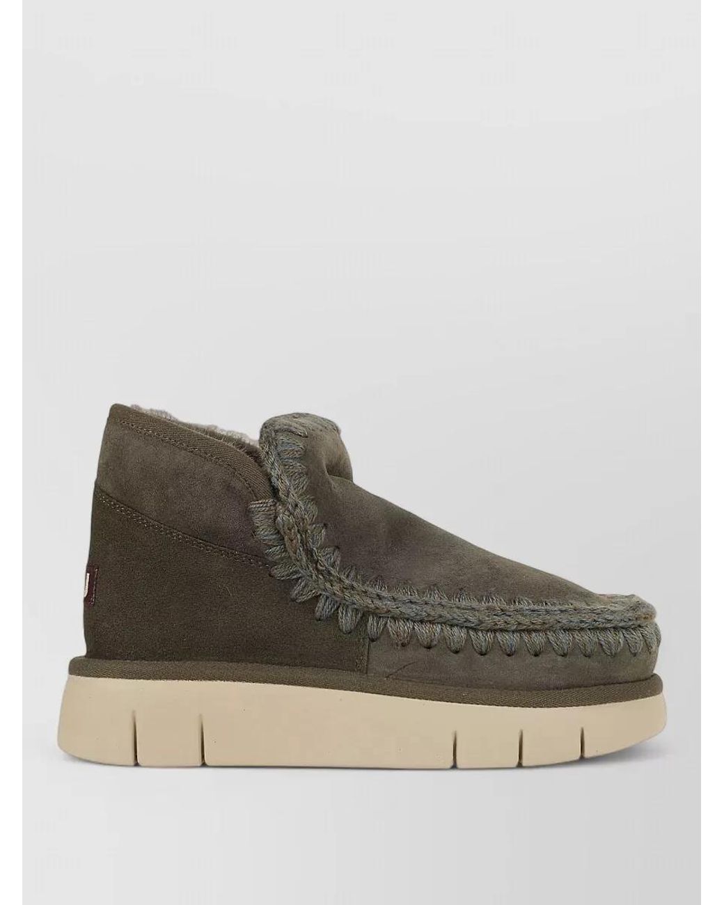 Mou Multicolor Shearling Slip-On Platform Slippers