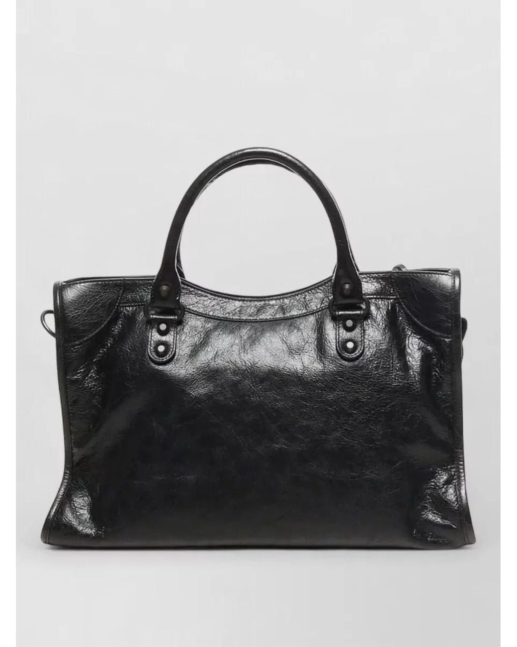 Balenciaga Black Le City Medium Leather Tote Bag