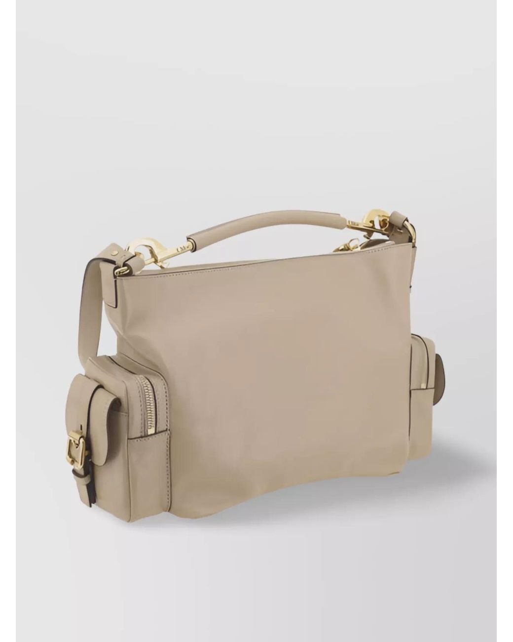Chloé Natural Carry Medium Leather Shoulder Bag
