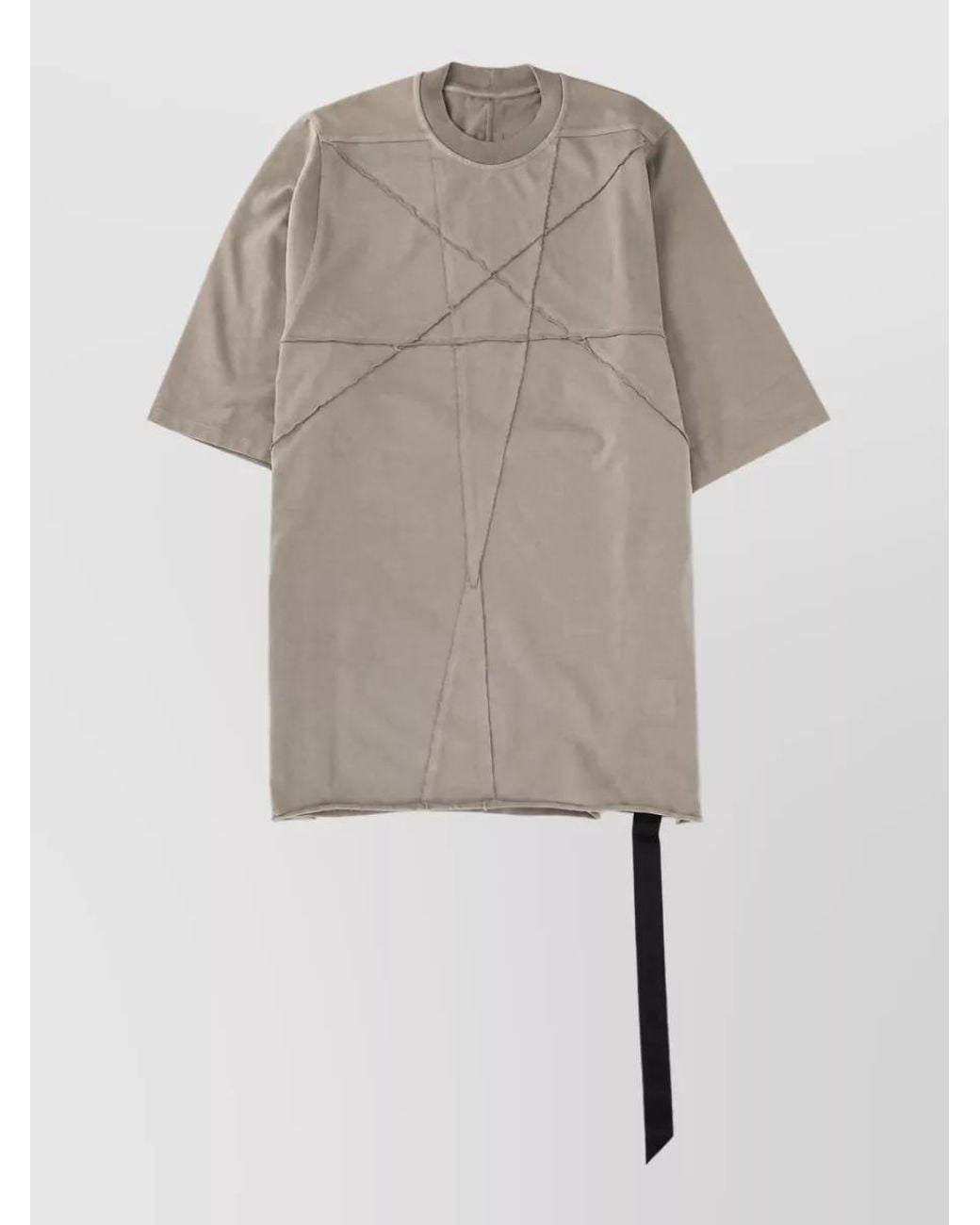 Rick Owens Gray Cotton Jumbo T-Shirt for men
