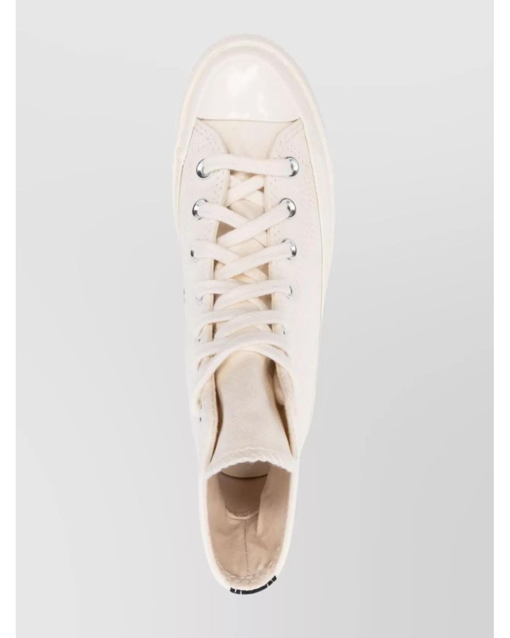 COMME DES GARÇONS PLAY White Canvas High-Top Sneakers