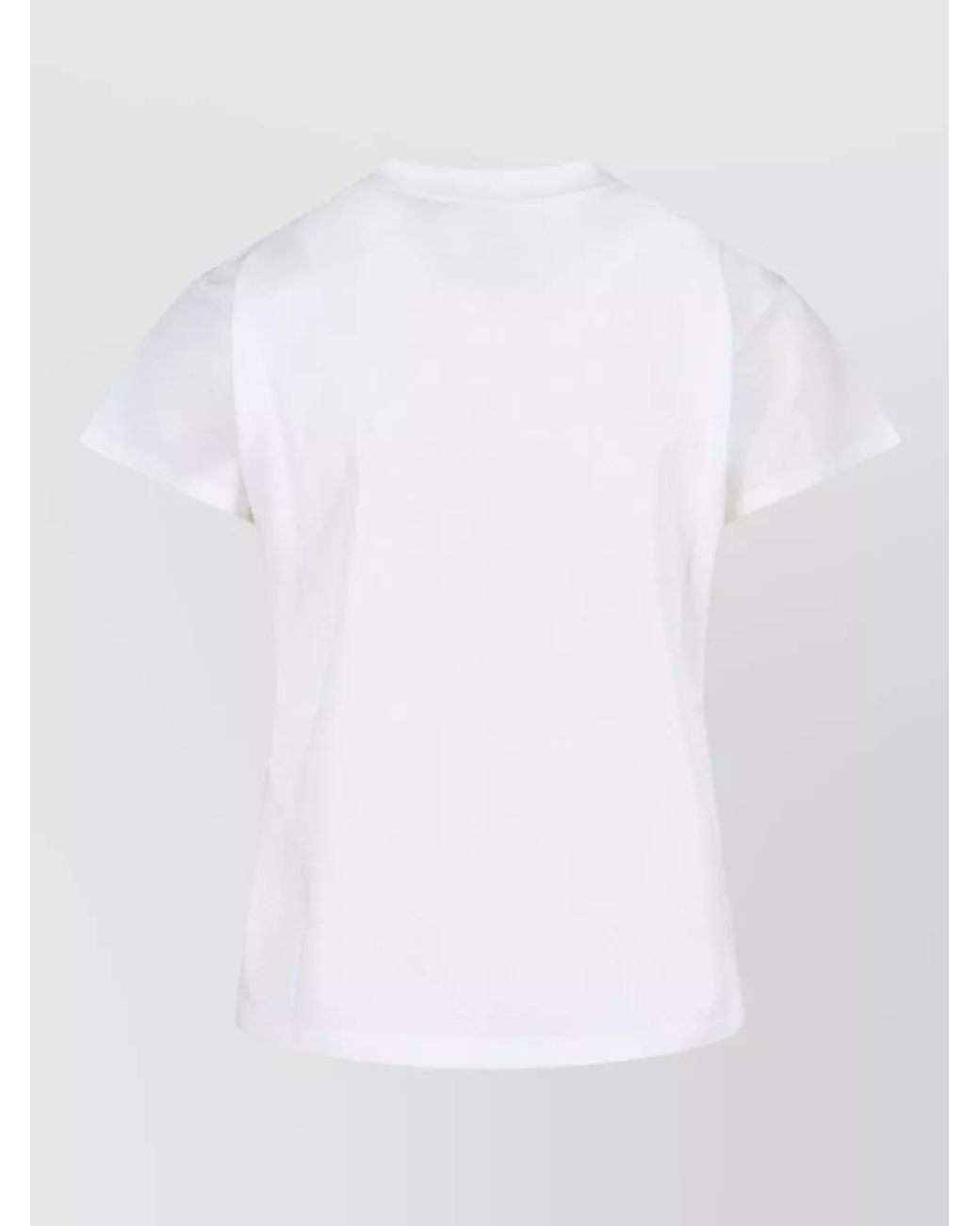 MM6 by Maison Margiela White Cotton Logo-Patch Short-Sleeve T-Shirt