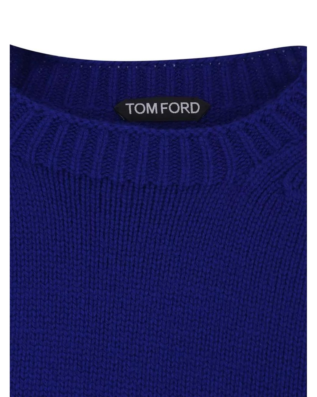 Tom Ford Blue Cashmere Virgin Wool Jumper for men