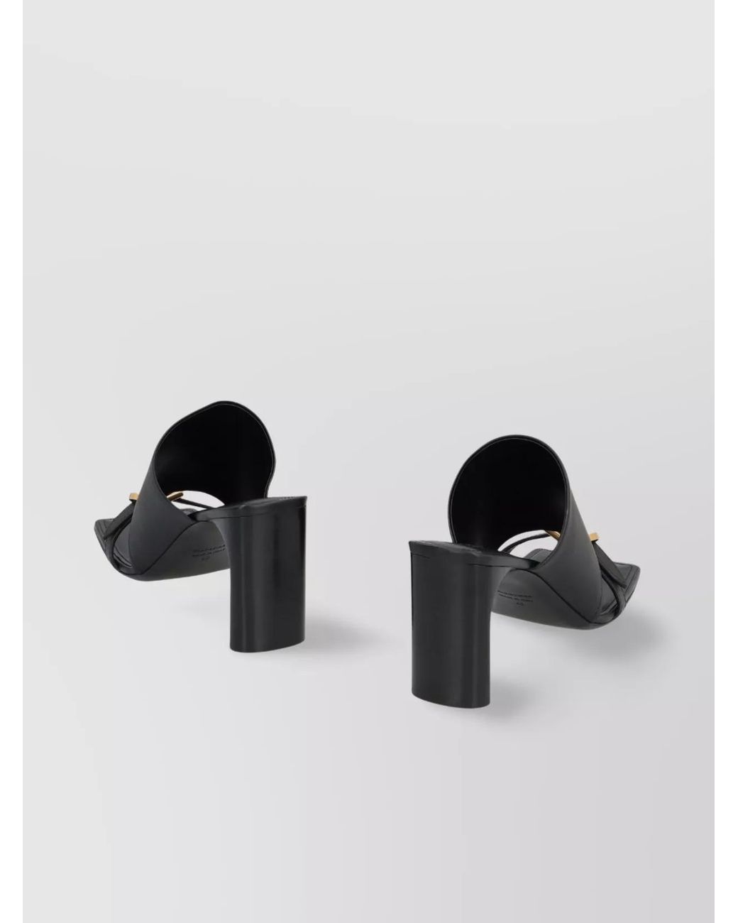 Balenciaga Black Air Square Toe Leather Mules