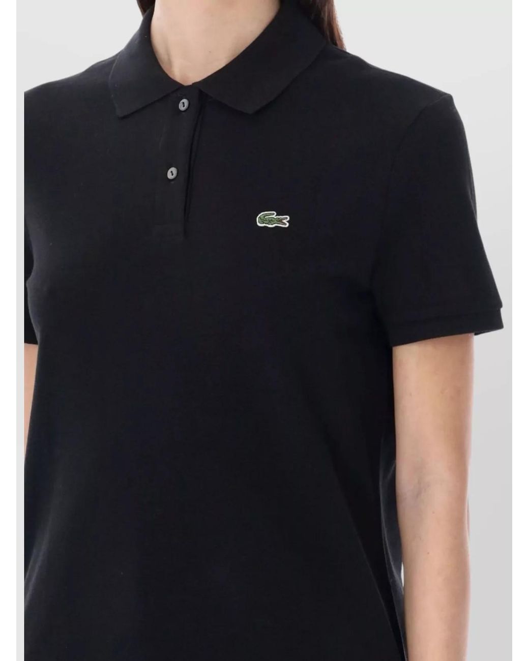 Lacoste Black Cotton Short-Sleeve Polo Shirt