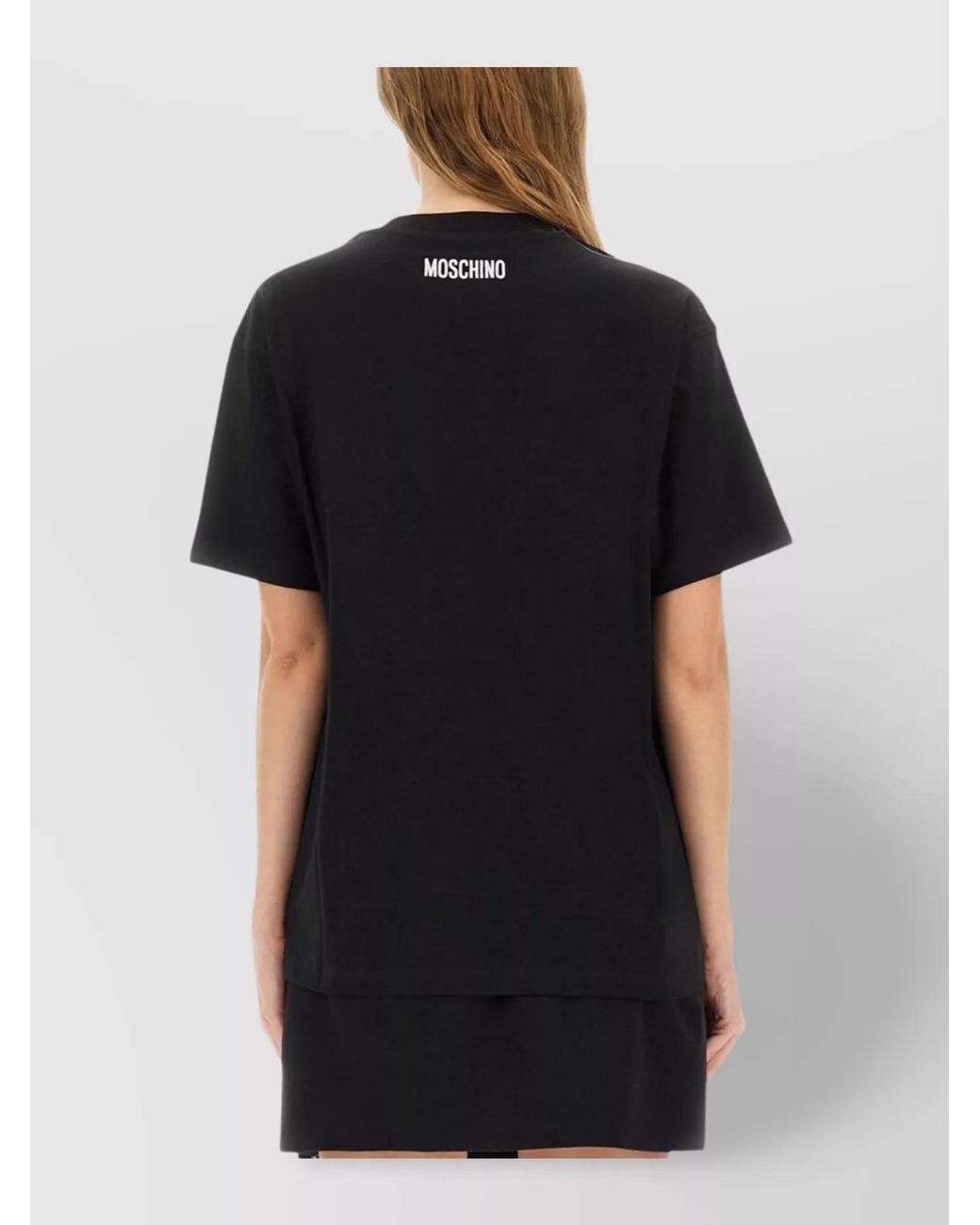 Moschino Black Cotton Regular-Fit T-Shirt