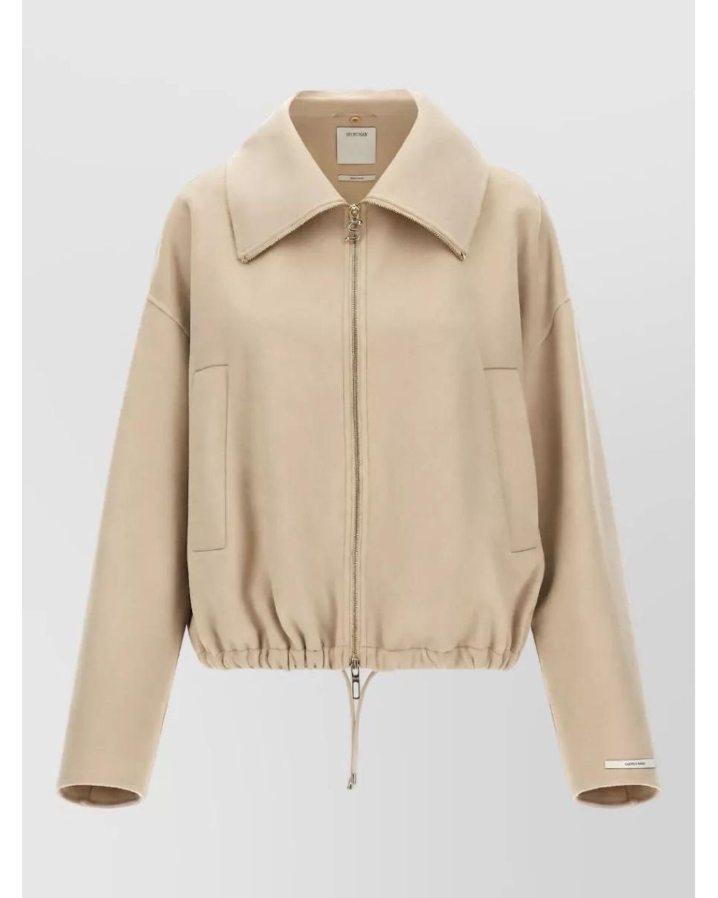 Sportmax Natural Wool Oversized Bomber Jacket