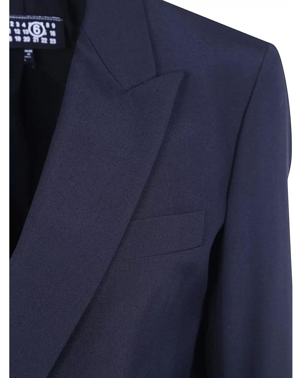 MM6 by Maison Margiela Blue Single-Breasted Blazer