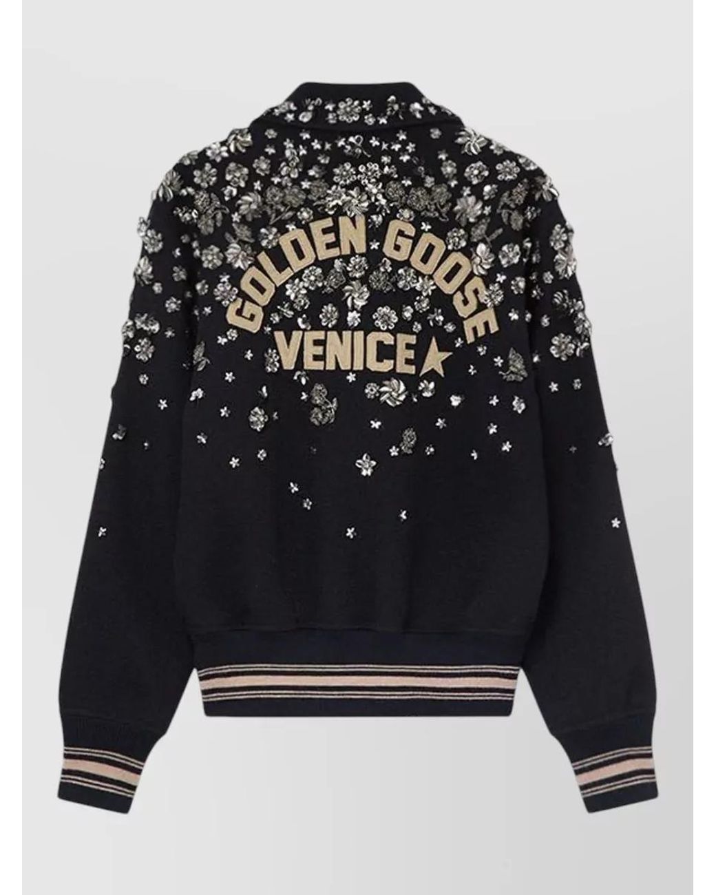 Golden Goose Deluxe Brand Black Virgin Wool Bomber Jacket