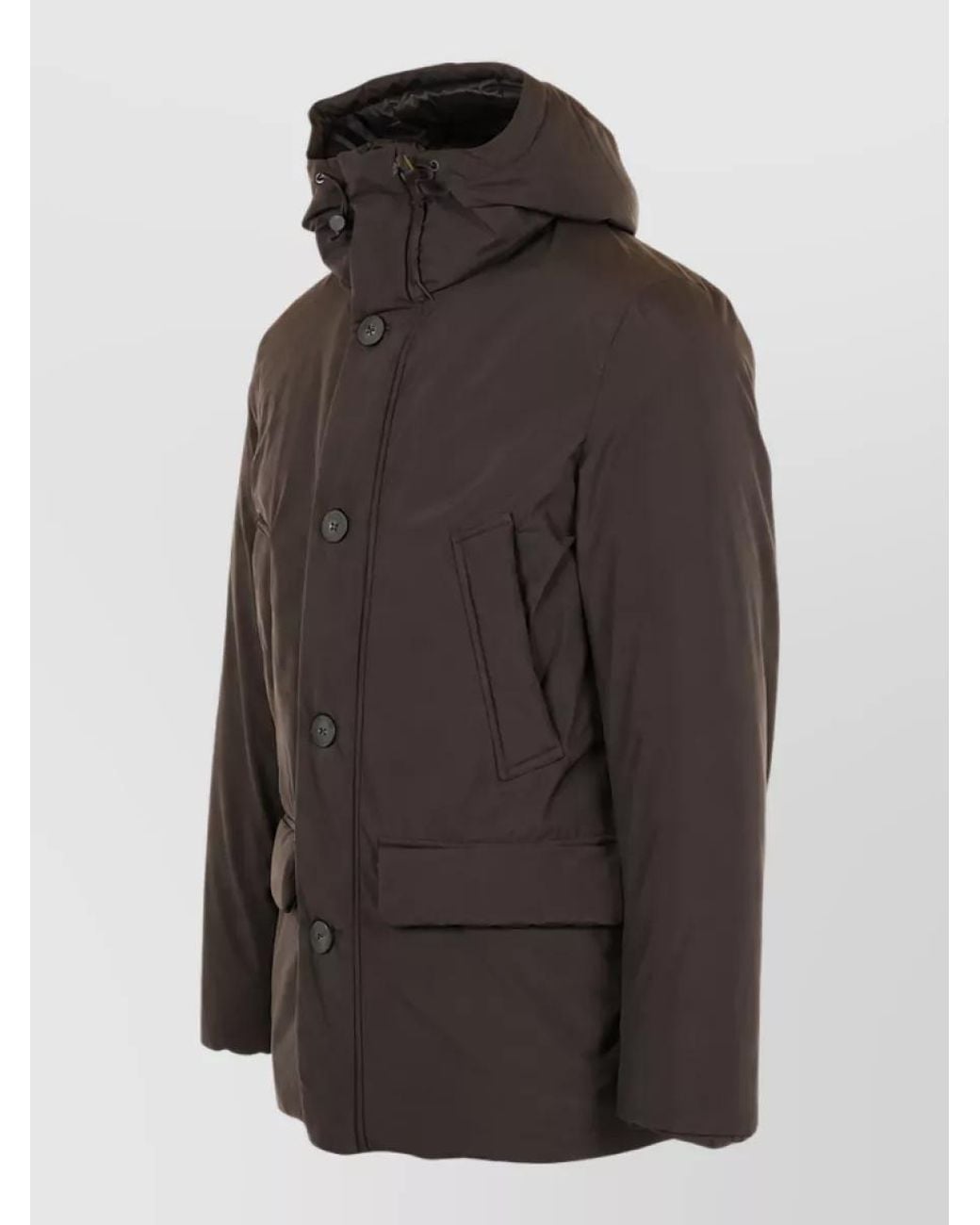 Woolrich Black Down Cloud Parka Jacket for men
