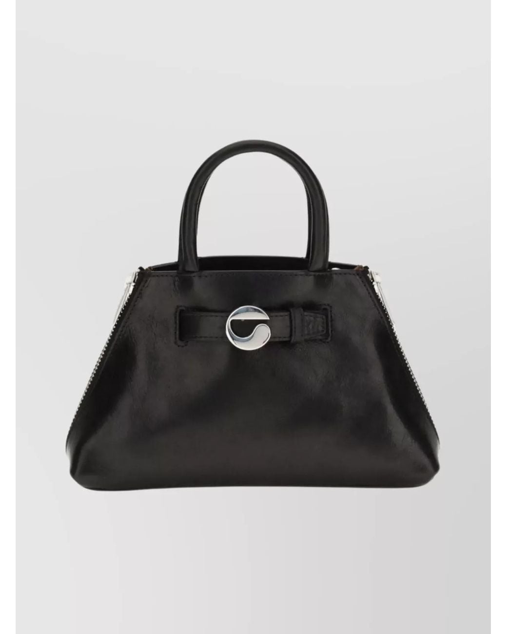 Coperni Black Swipe Leather Shoulder Bag