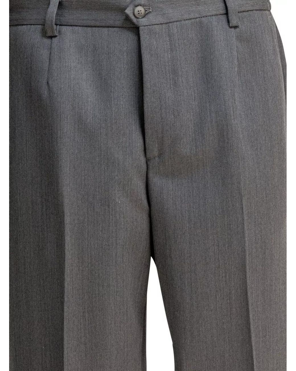 Briglia 1949 Gray Virgin Wool Straight-Leg Trousers for men