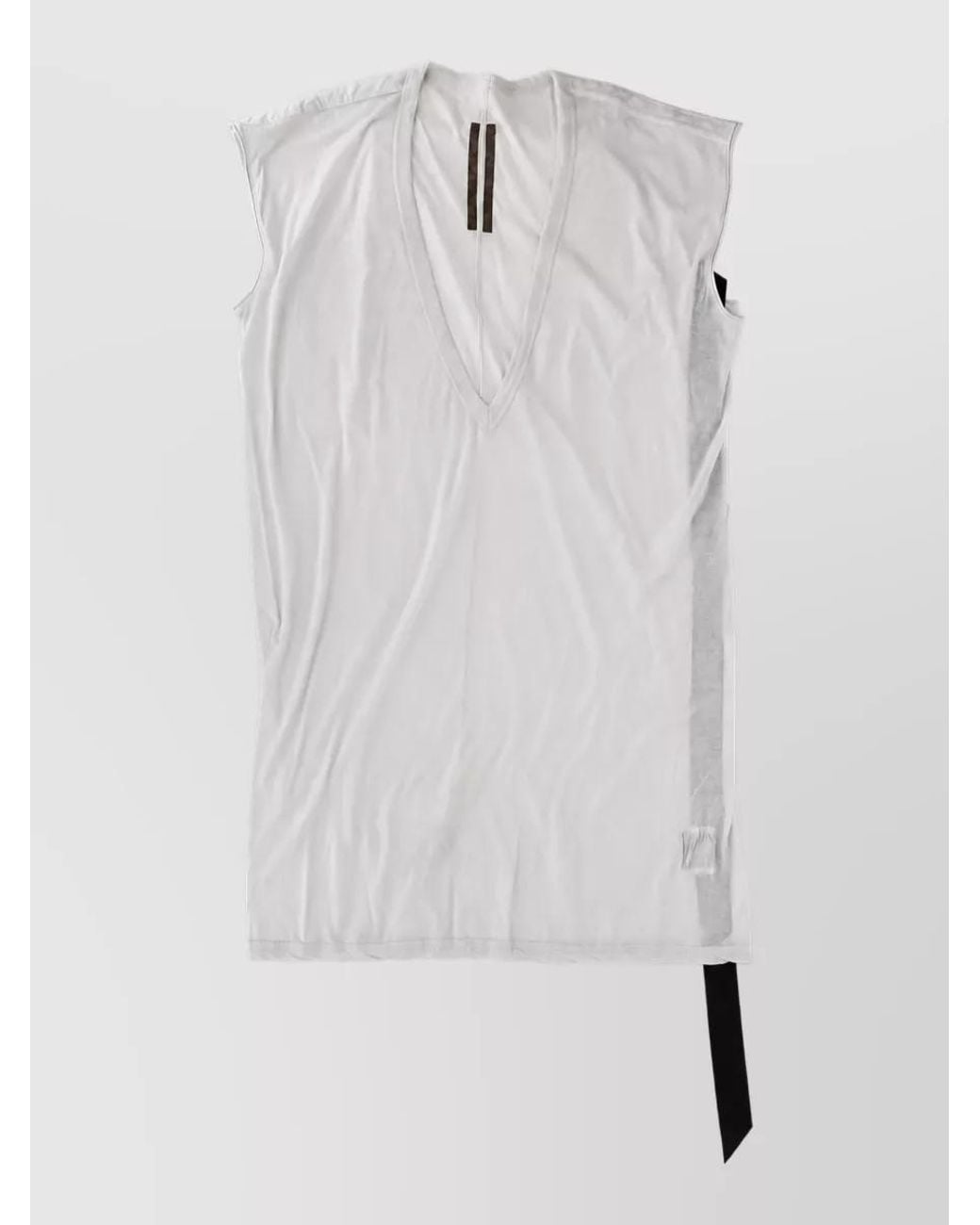 Rick Owens White Cotton T-Shirt for men