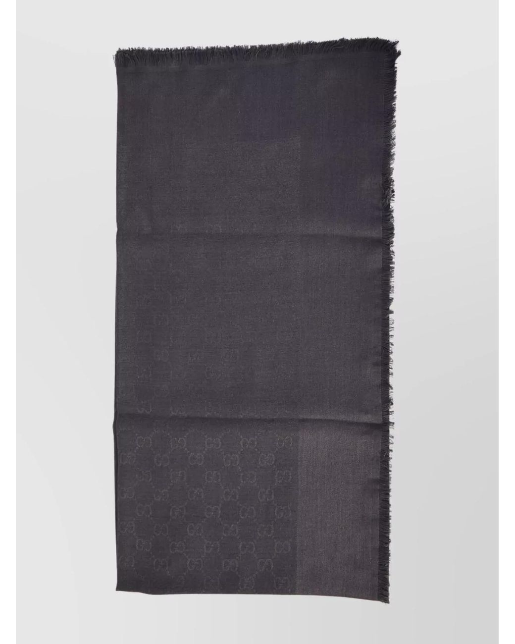 Gucci Blue Wool Silk Jacquard Scarf for men
