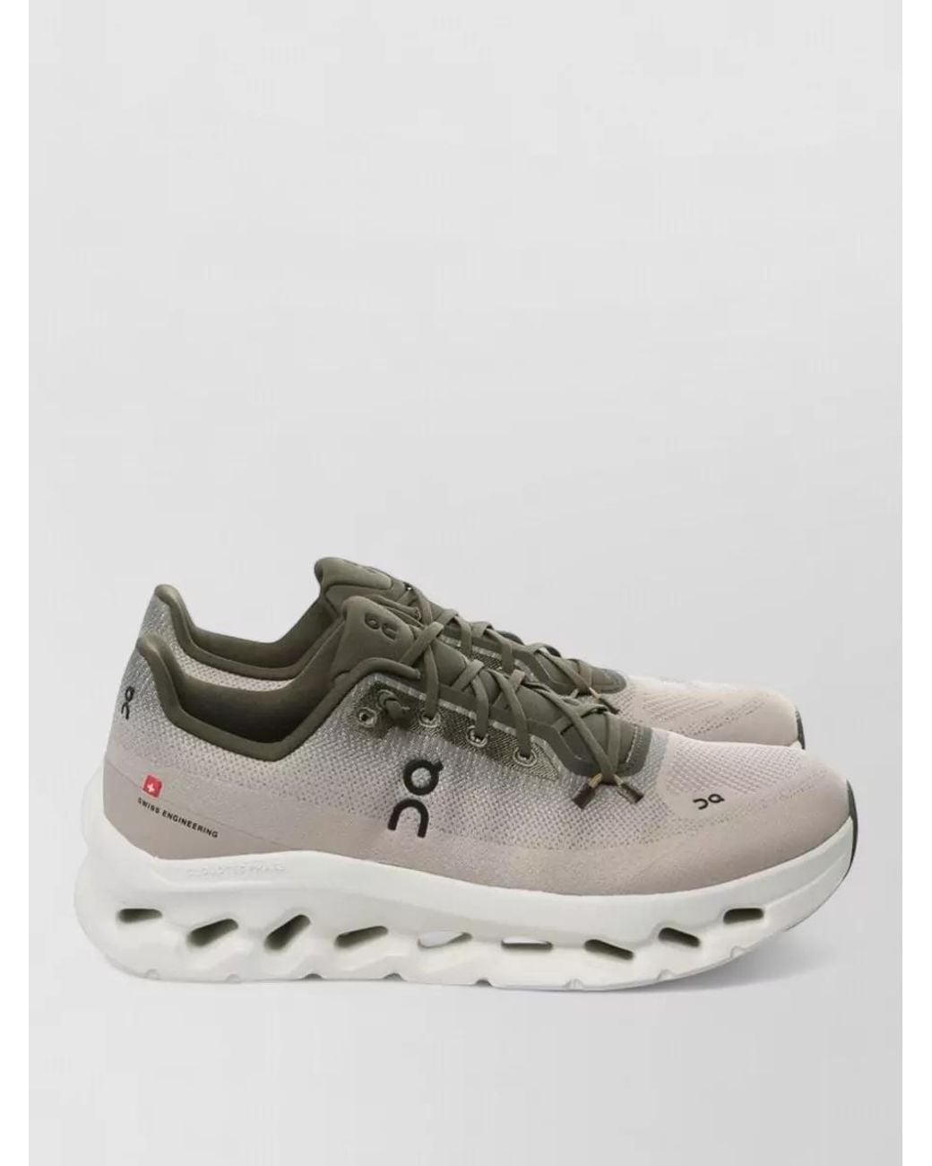On Shoes Gray Fabric Low-Top Sneakers for men