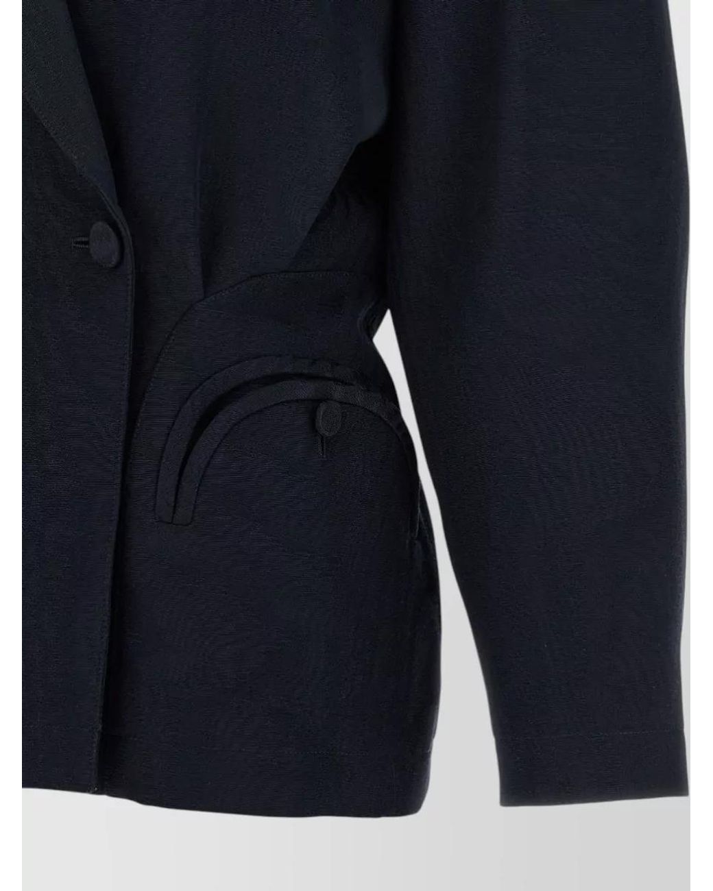 Blazé Milano Blue Ribbed Double-Breasted Blazer