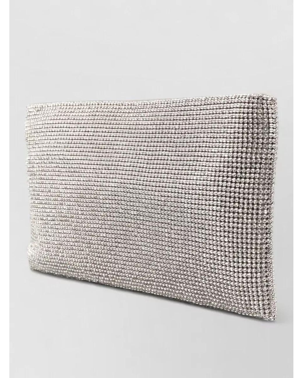 Benedetta Bruzziches Gray Aluminium Clutch Bag