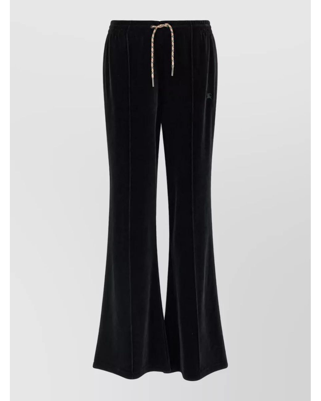 Burberry Black Velvet Flared Joggers