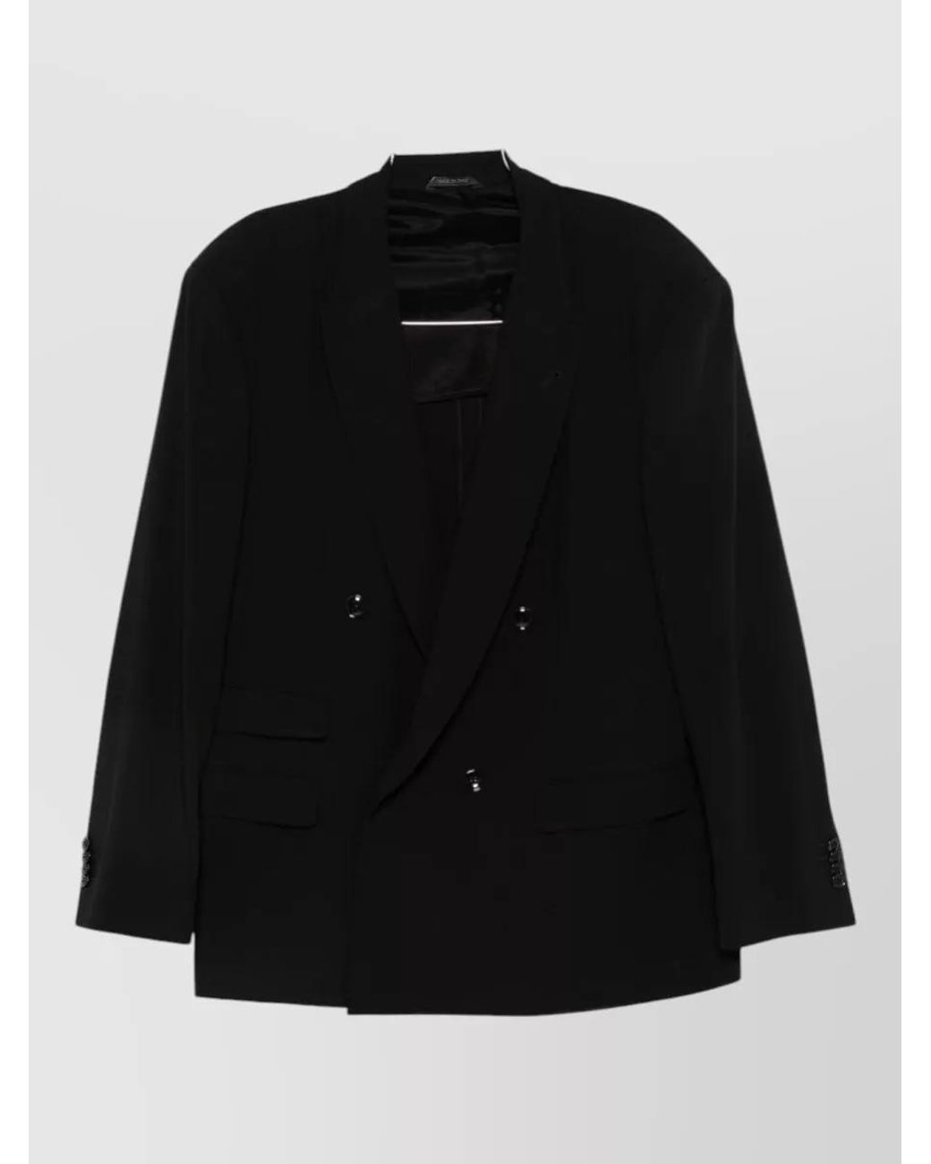 Giorgio Armani Black Virgin Wool Suit for men