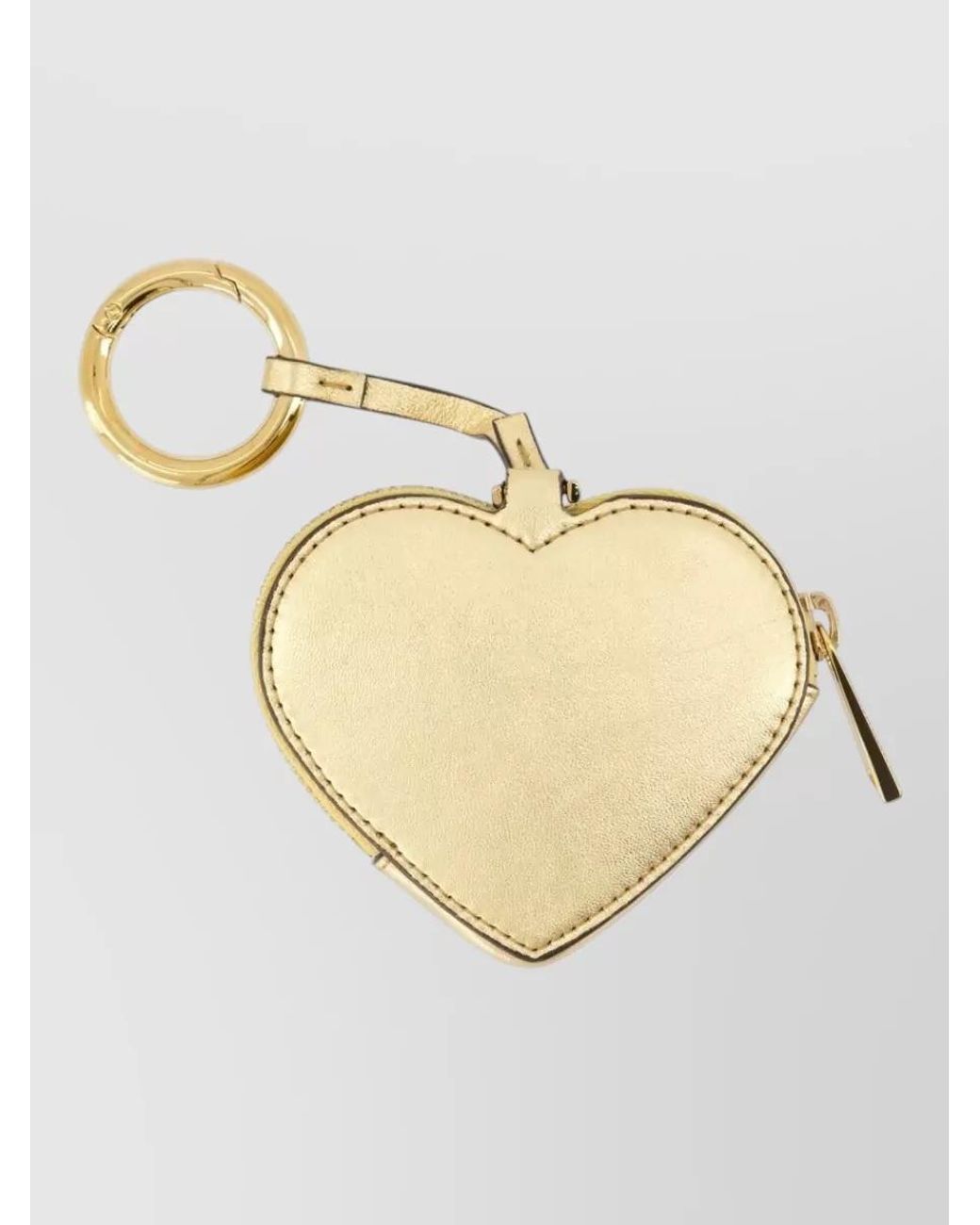 Versace Metallic Leather Coin Keychain
