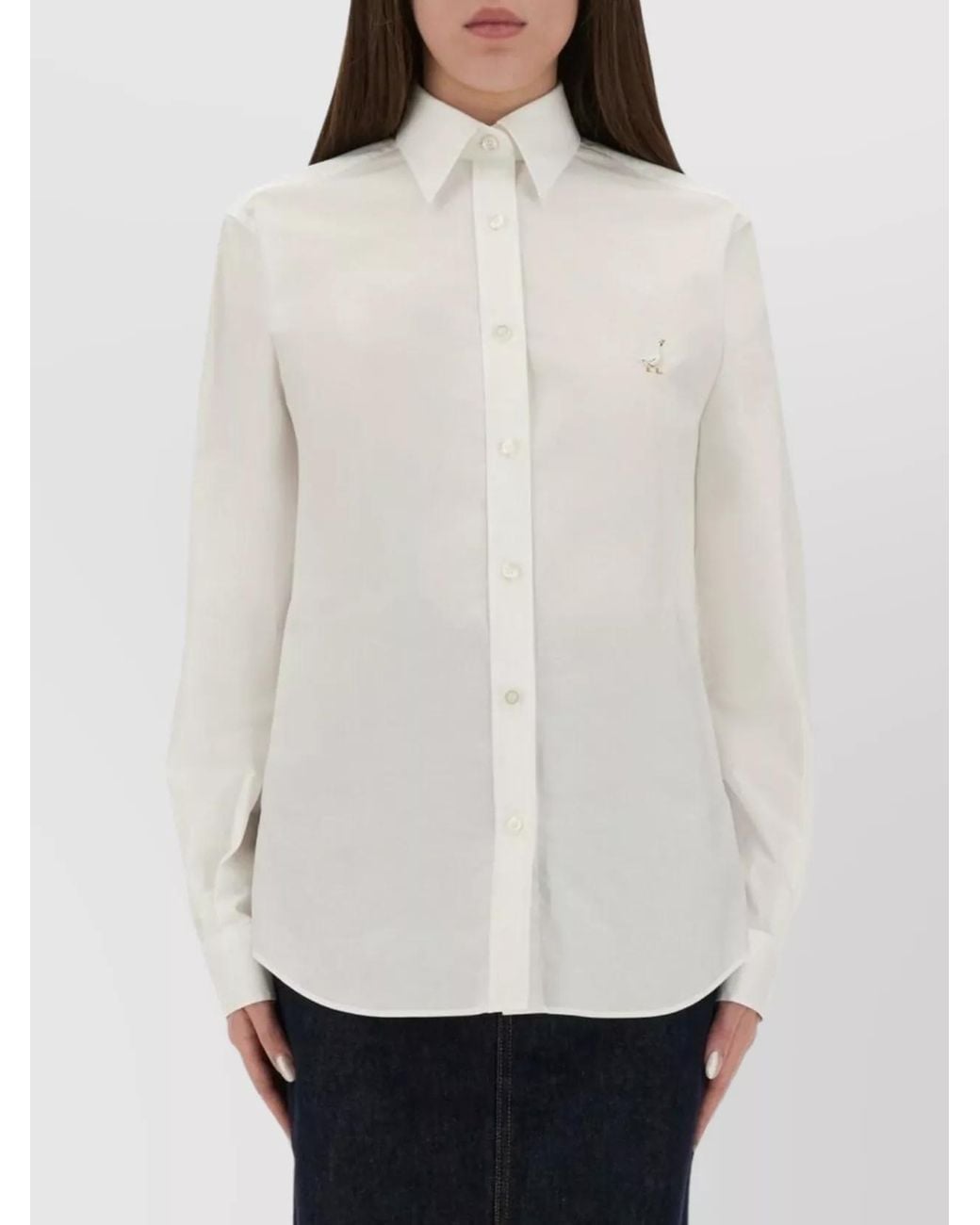 Moschino White Regular-Fit Cotton Shirt