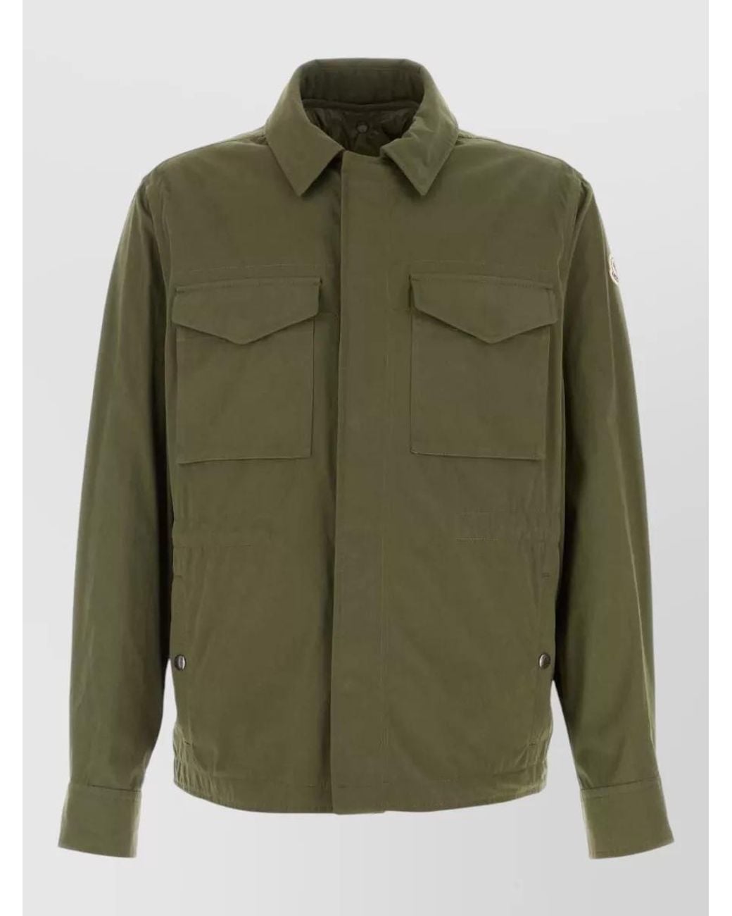 Moncler Green Raquille Jacket Polyester Blend Collared Design for men