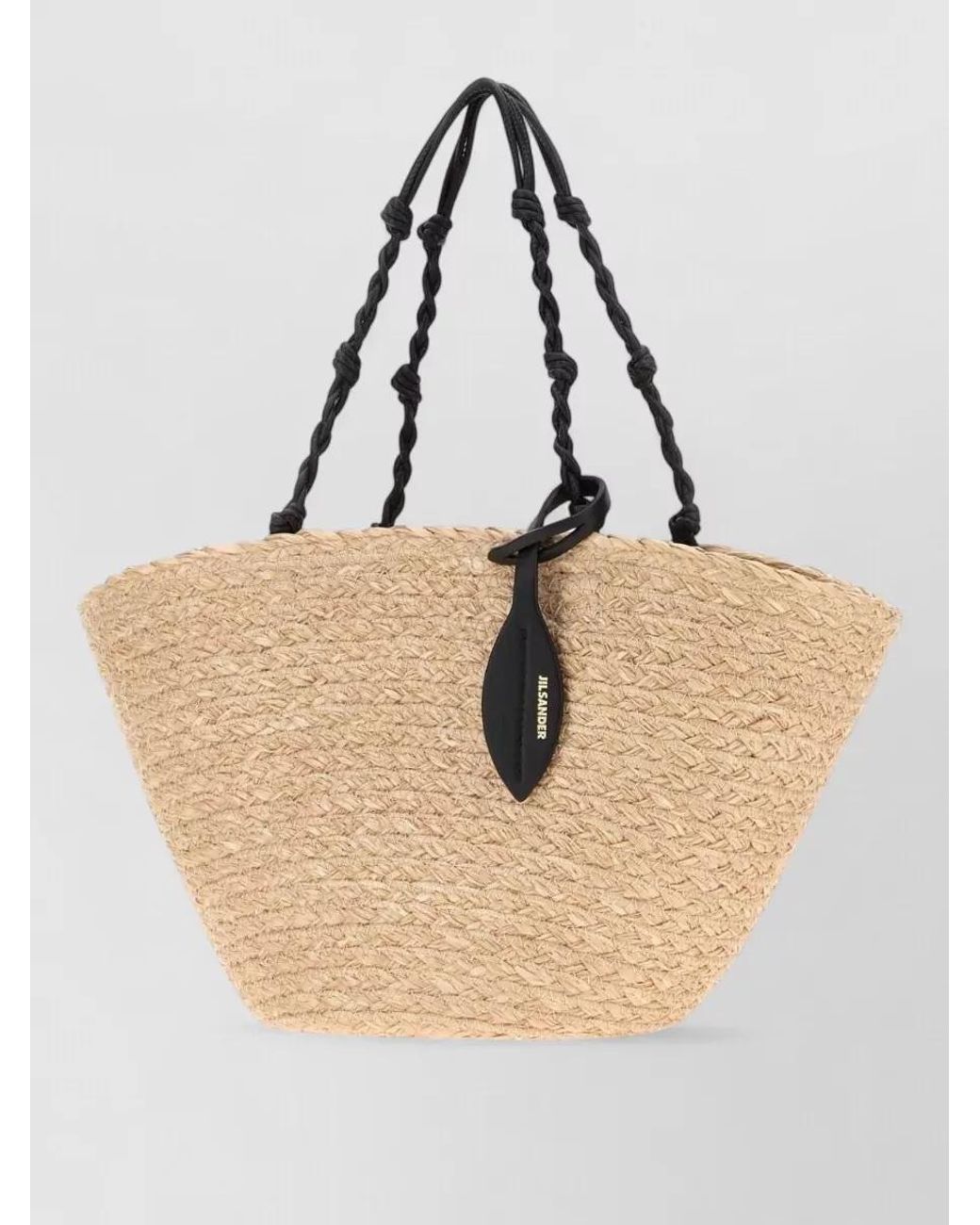 Jil Sander Natural Tangle Raffia Beach Bag