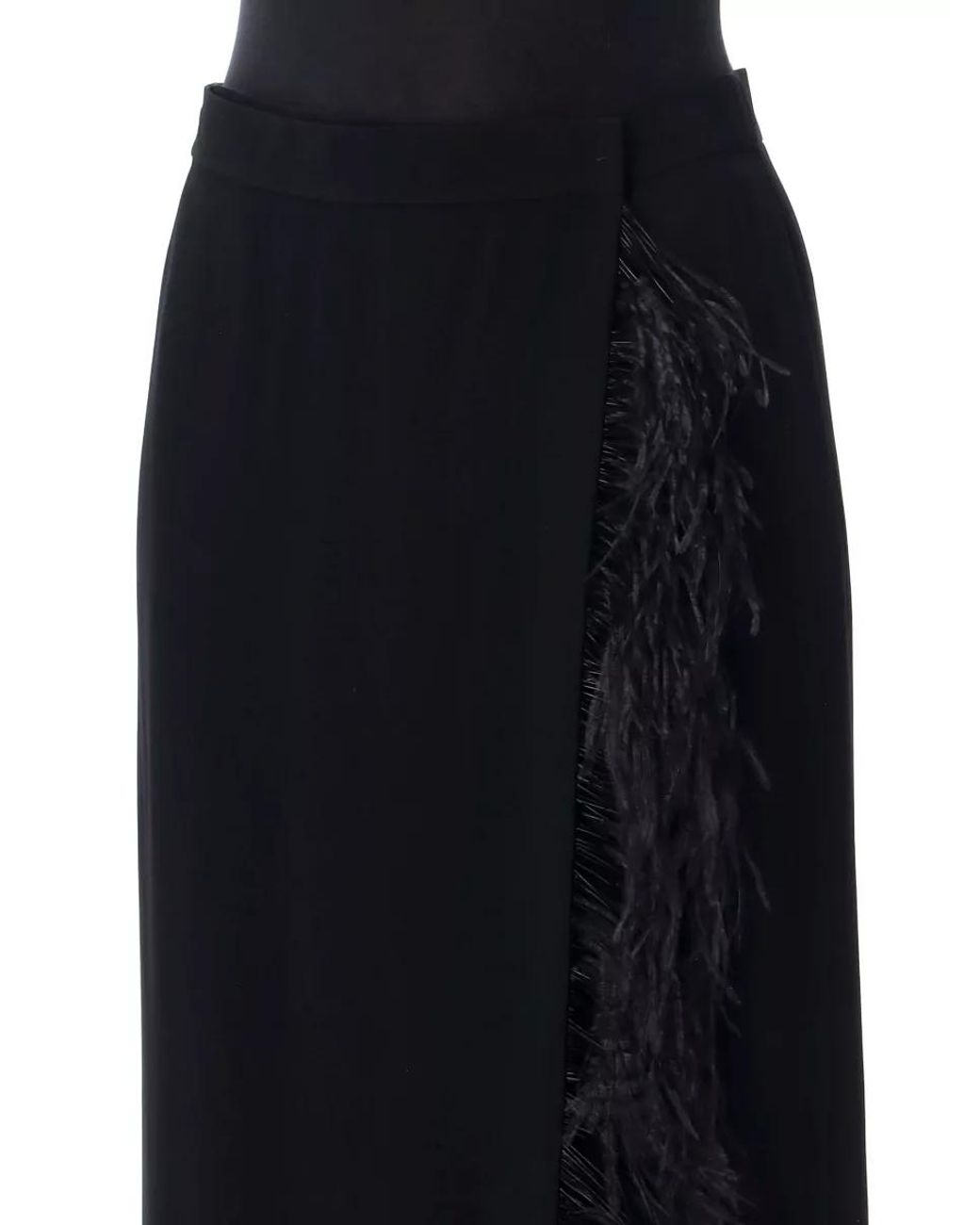 Alberta Ferretti Black Midi Skirt