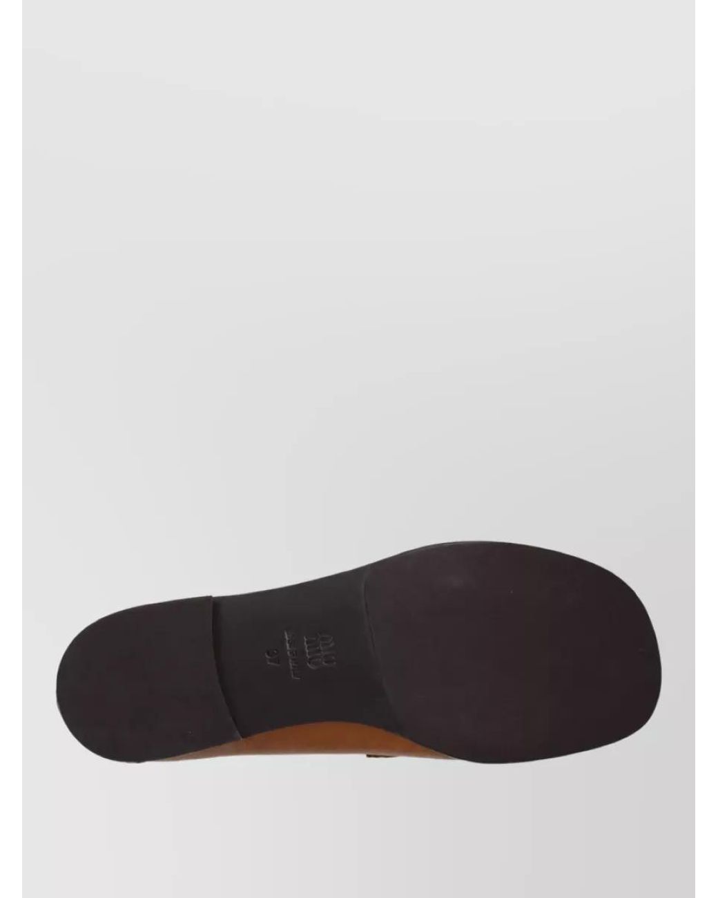 Miu Miu Brown Leather Slip-On Loafers