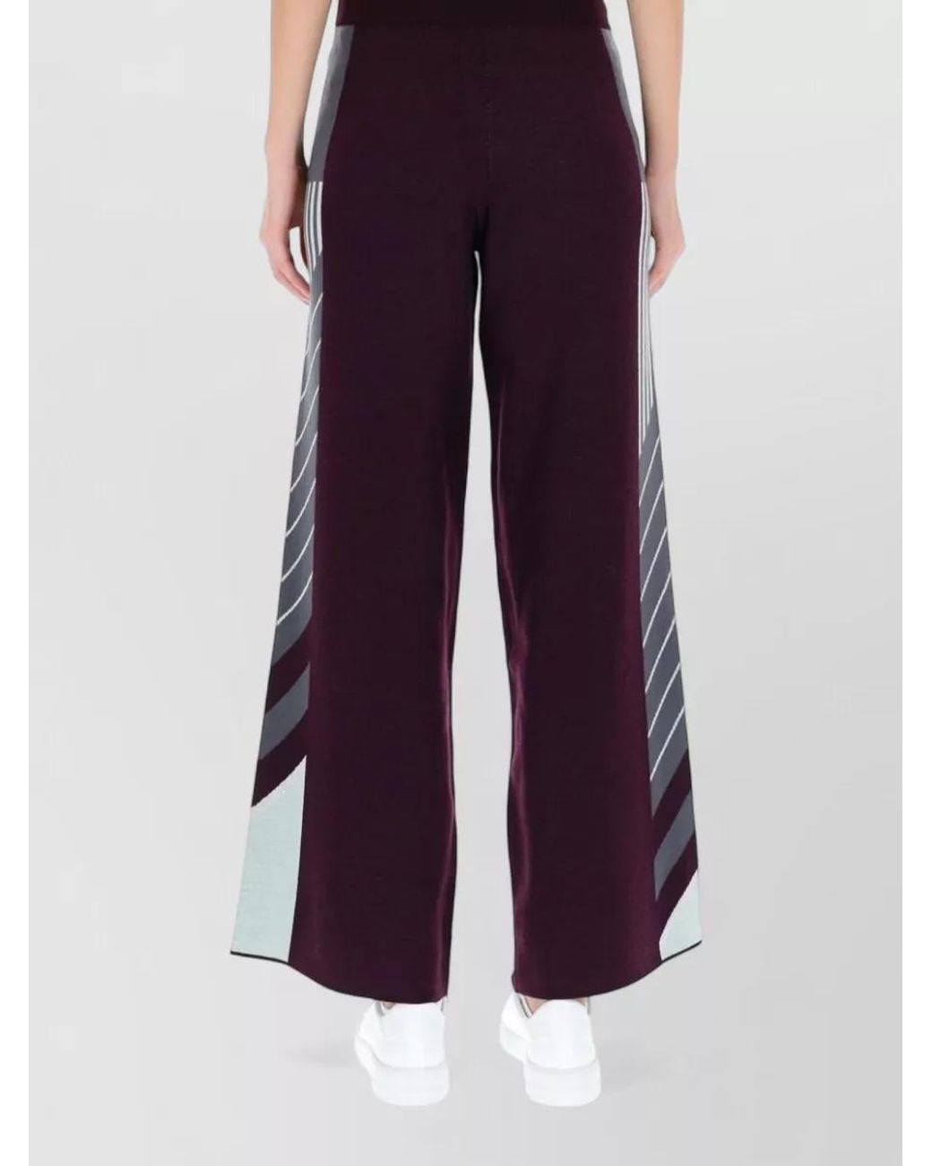 Casablanca Purple Merino Wool Knitted Trousers