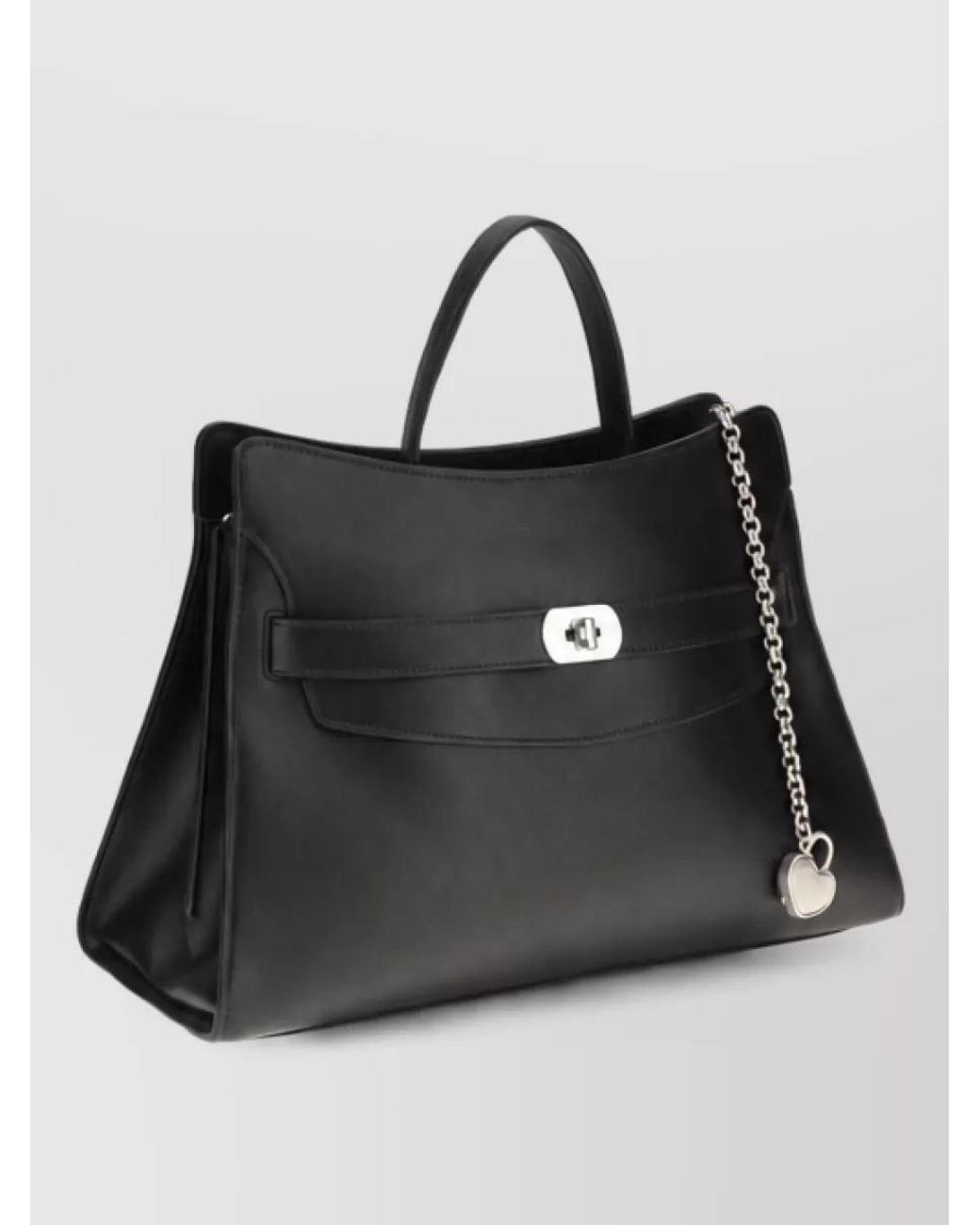 McQueen Black Na Leather Tote Bag