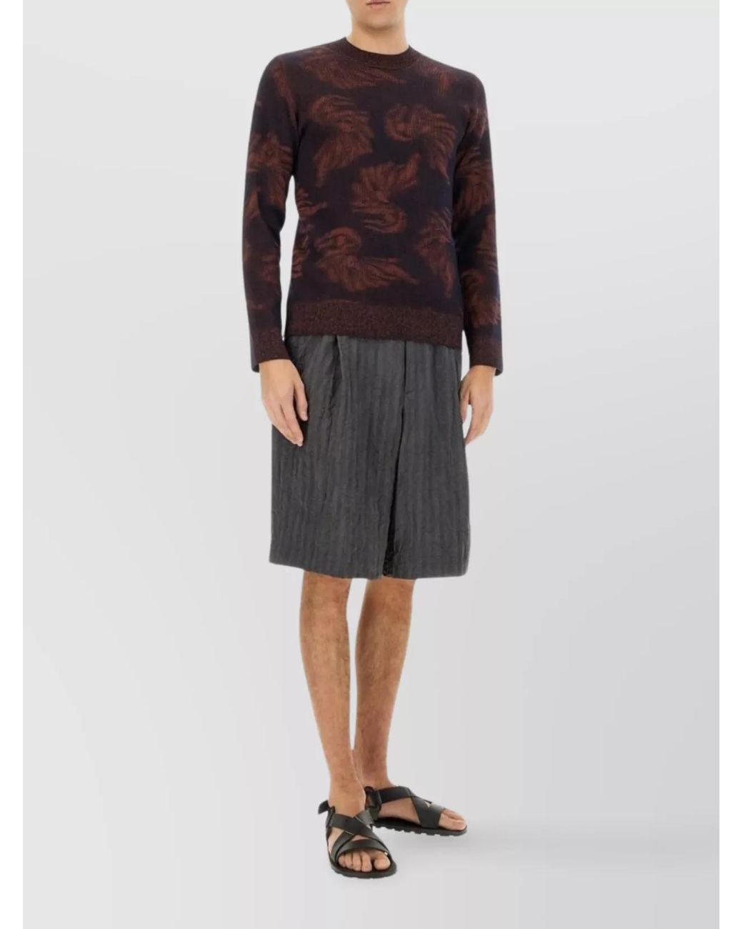 Dries Van Noten Purple Jacquard Knit Jumper for men