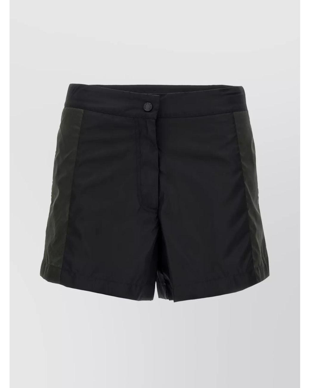 Moncler Black Side Band Shorts for men