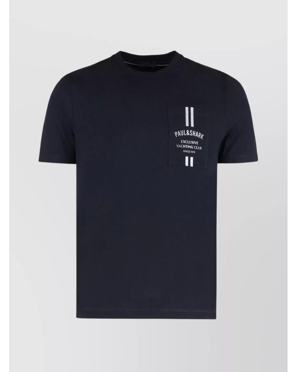 Paul & Shark Blue Cotton Regular-Fit Short-Sleeve Crew-Neck T-Shirt for men