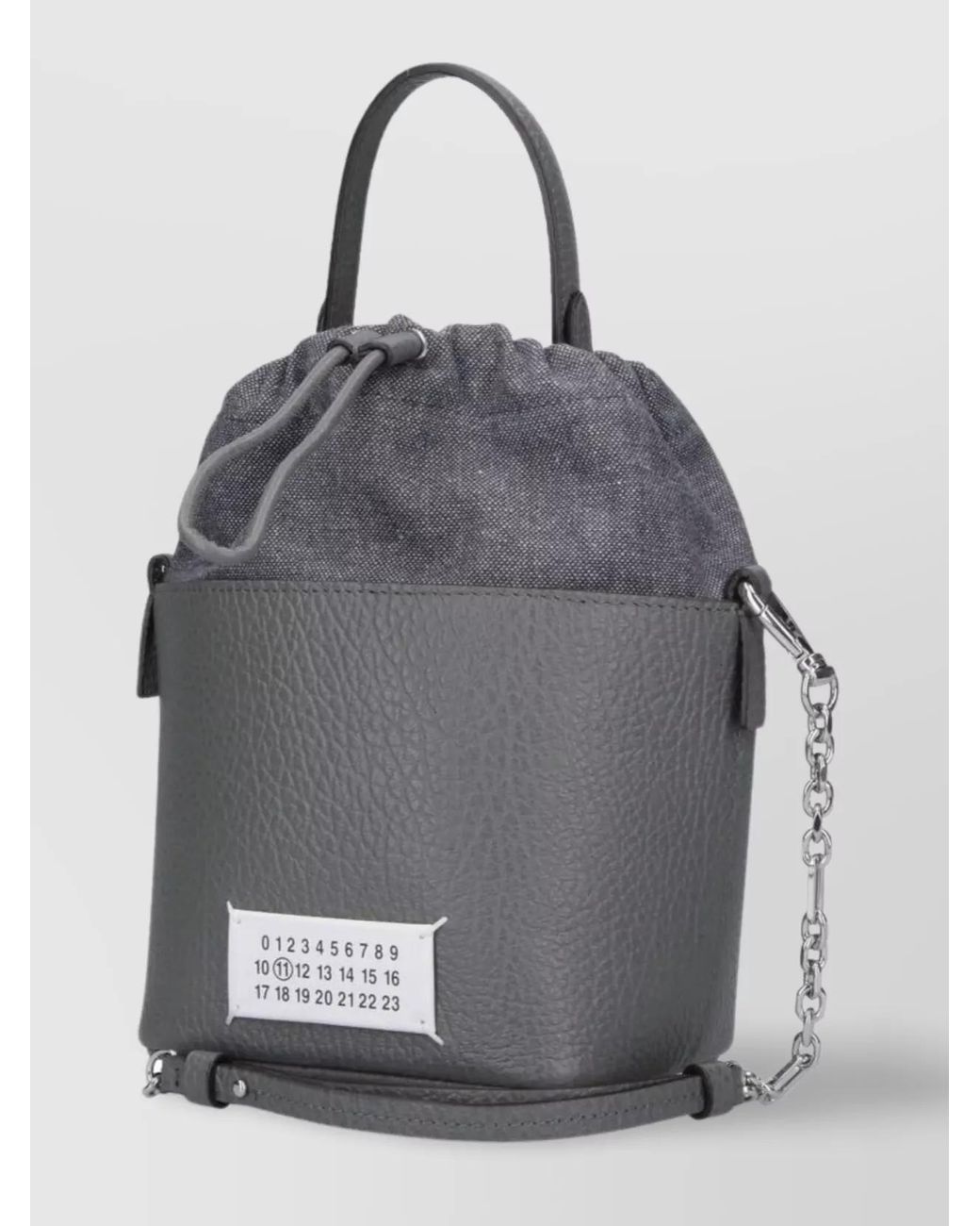 Maison Margiela Gray Leather Bucket Bag