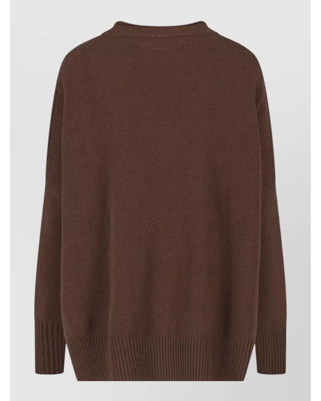 Ma'ry'ya Brown Cashmere Crewneck Sweatshirt