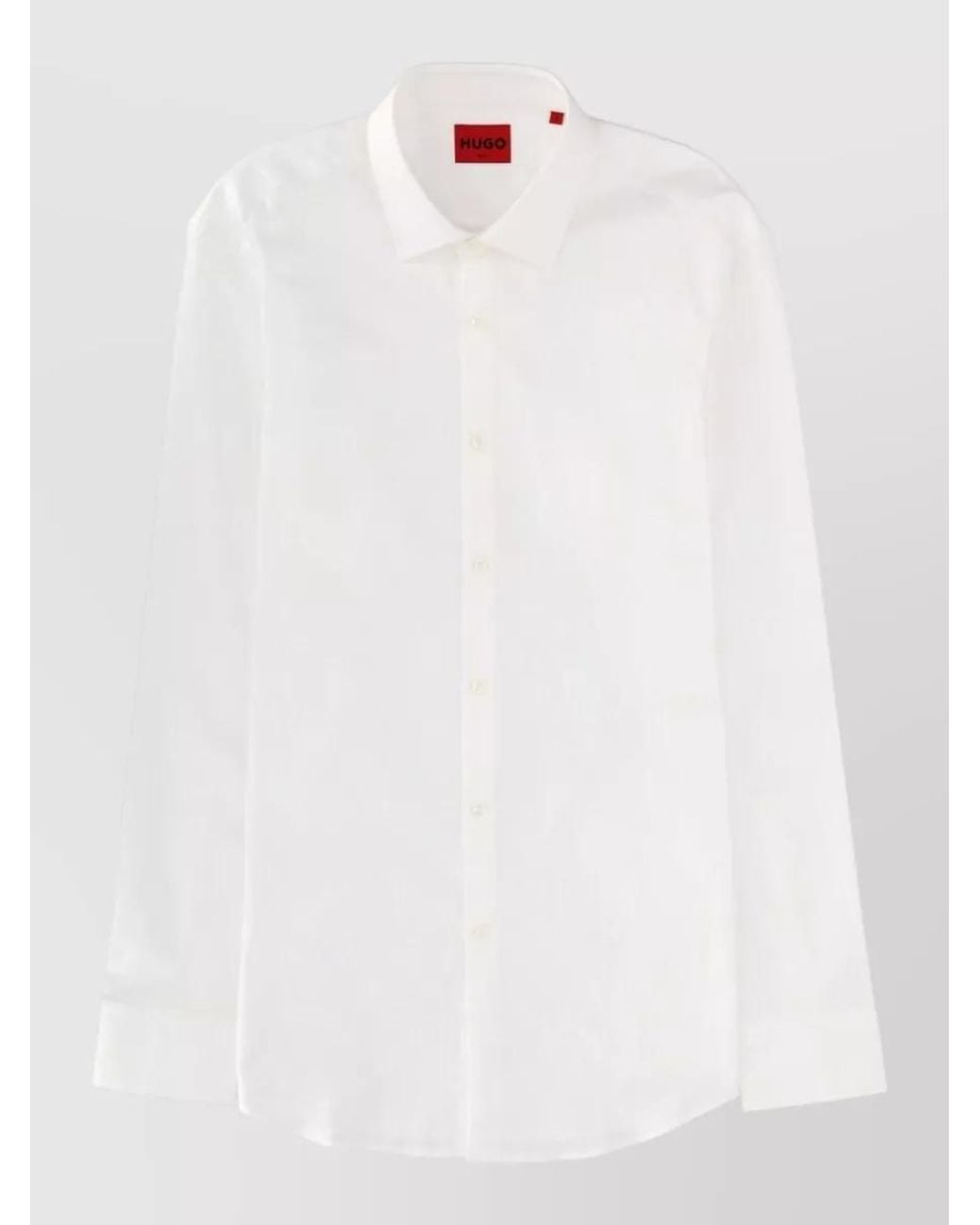 HUGO White Cotton Shirt for men