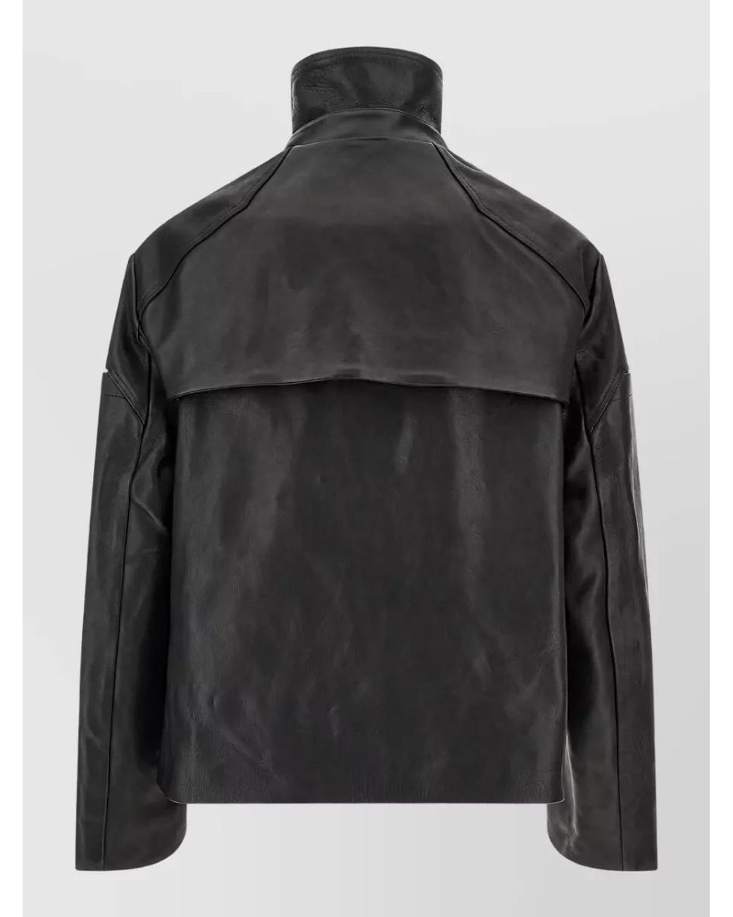 Rick Owens Black Leather Modular Jacket for men