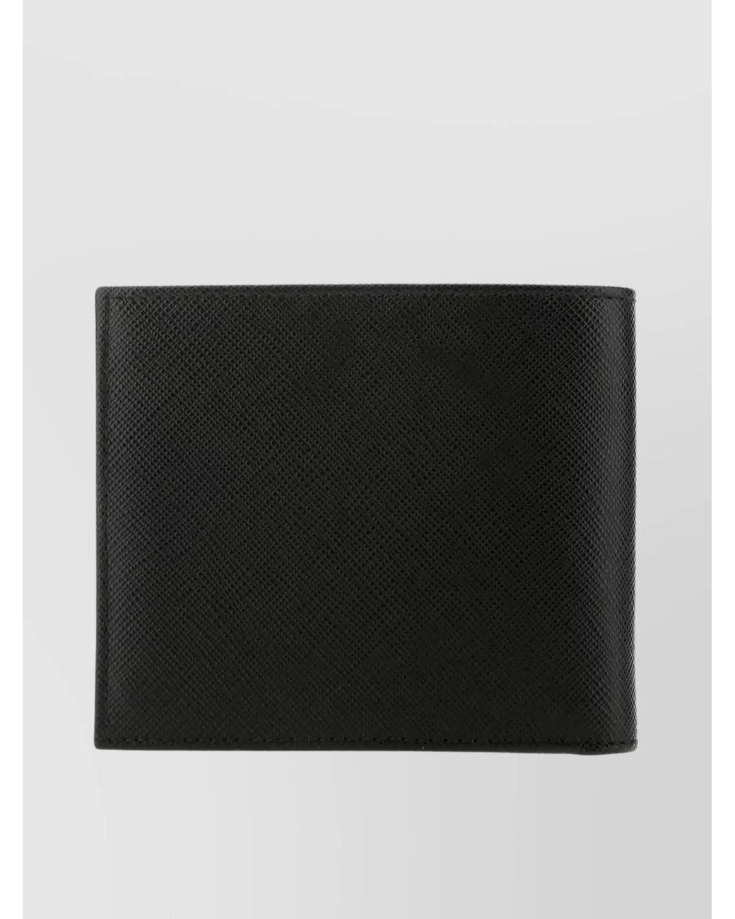 Prada Black Saffiano Leather Bi-Fold Wallet for men