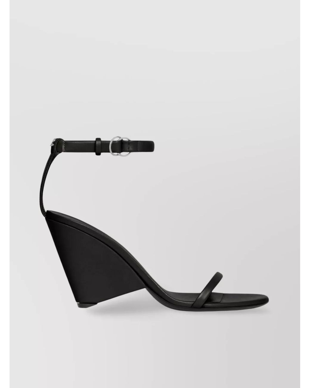 Courreges White Leather Wedge Sandals