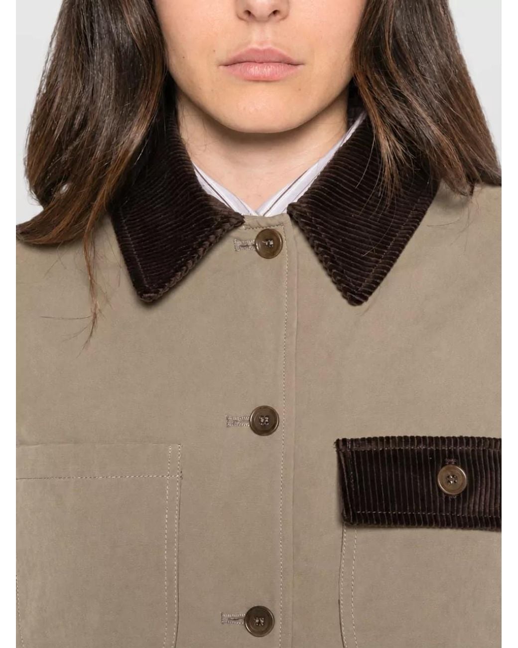 Aspesi Natural Single Breasted Coat
