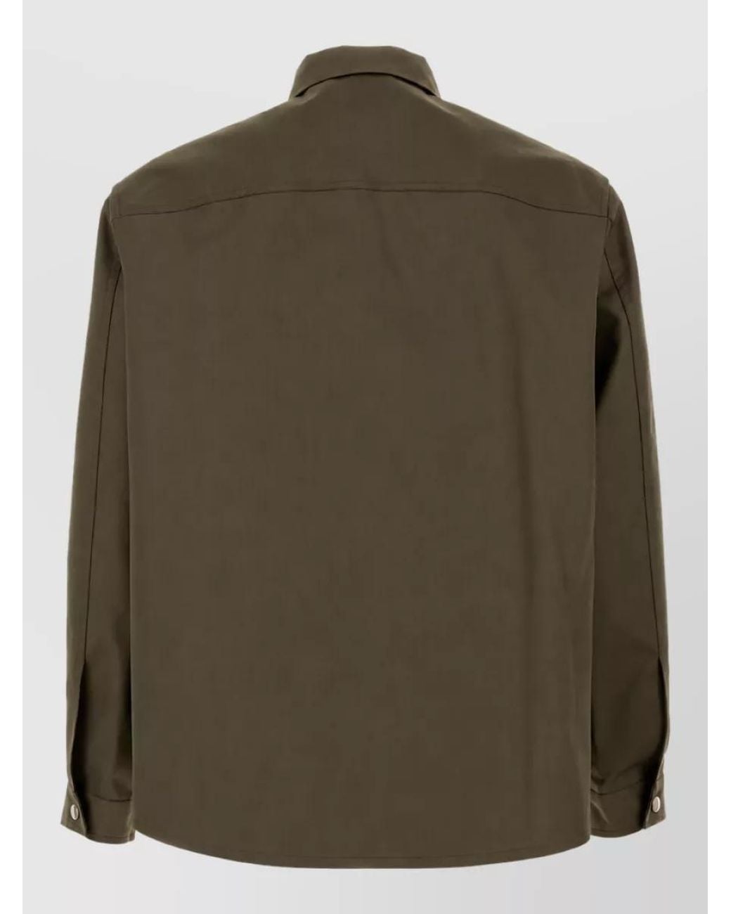 Fendi Green Polyester Mackintosh Overshirt for men