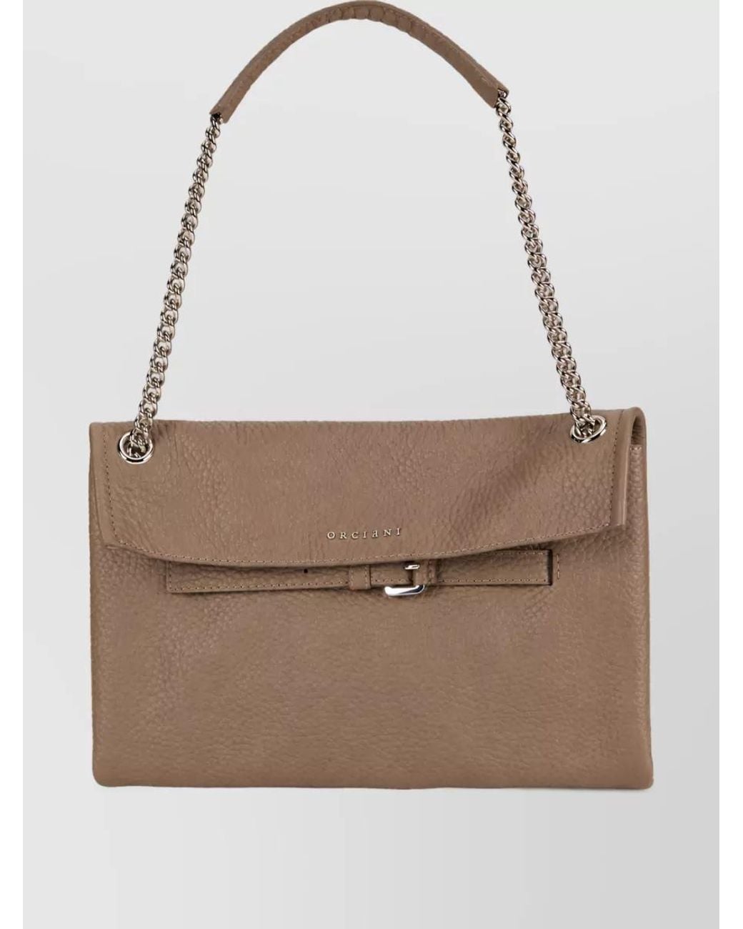 Orciani Natural Leather Shoulder Bag