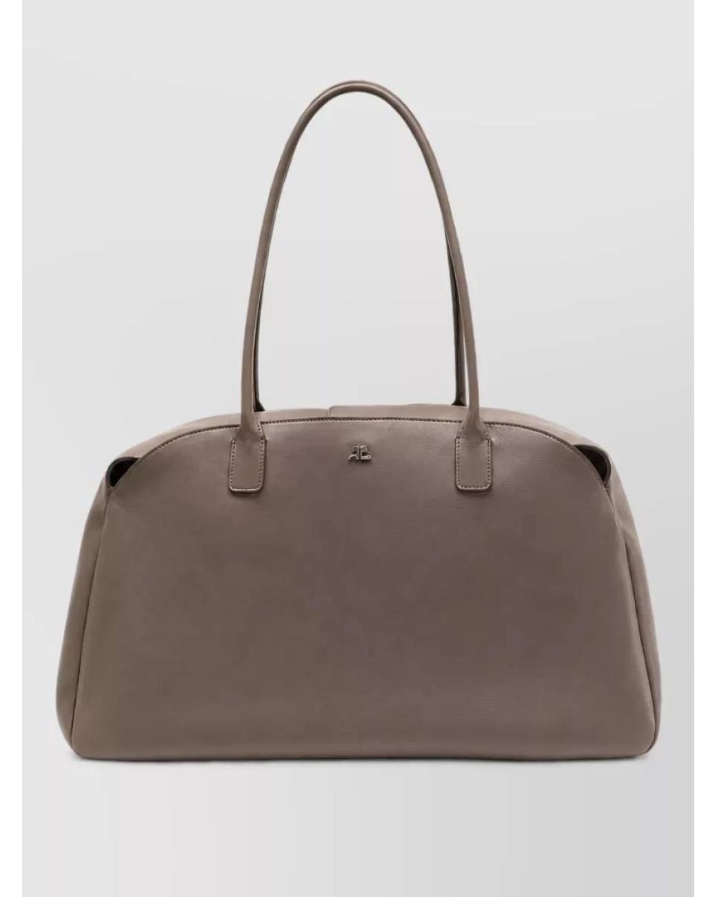 Courreges Brown Leather Luggage Bag