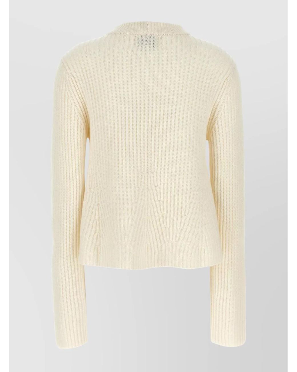 Loulou de Saison Natural 'Cosmo' Crew Neck Ribbed Knit Sweater