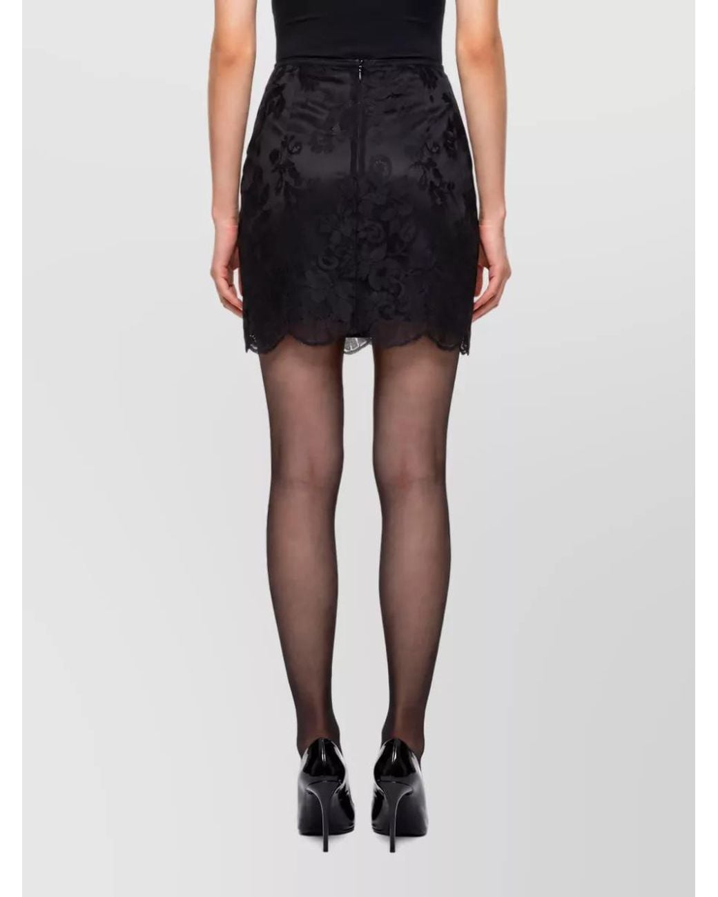 Dolce & Gabbana Black Lace Mini Skirt