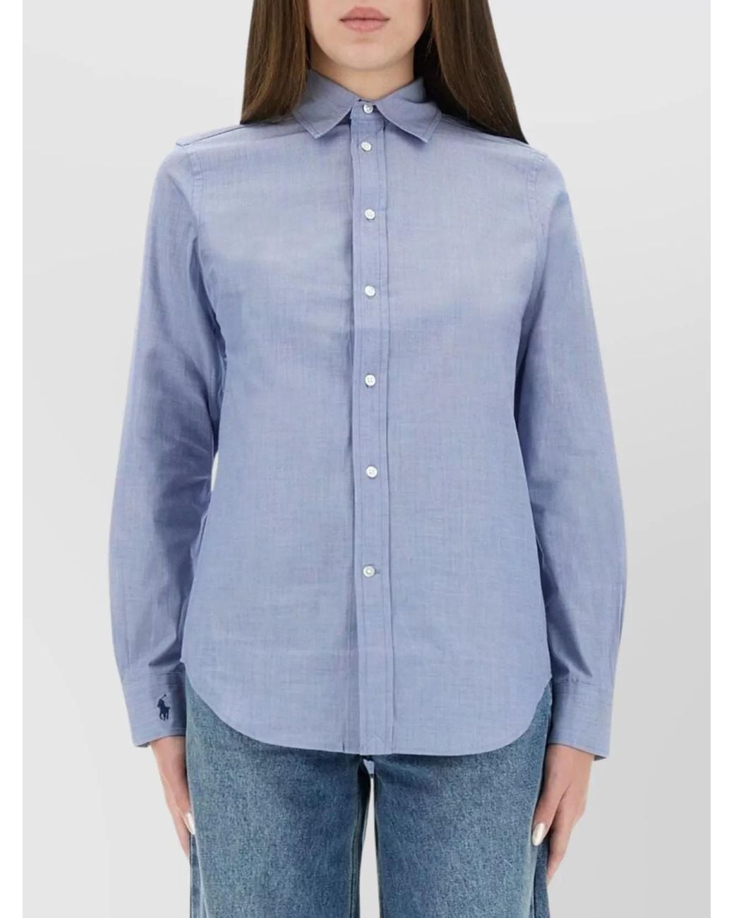 Polo Ralph Lauren Blue Stretch Cotton Shirt