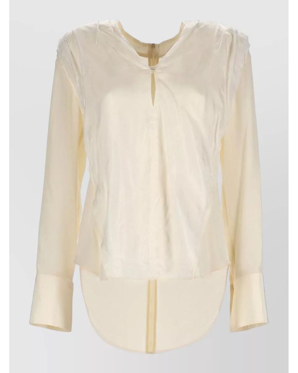 Victoria Beckham Natural Silk Shirt