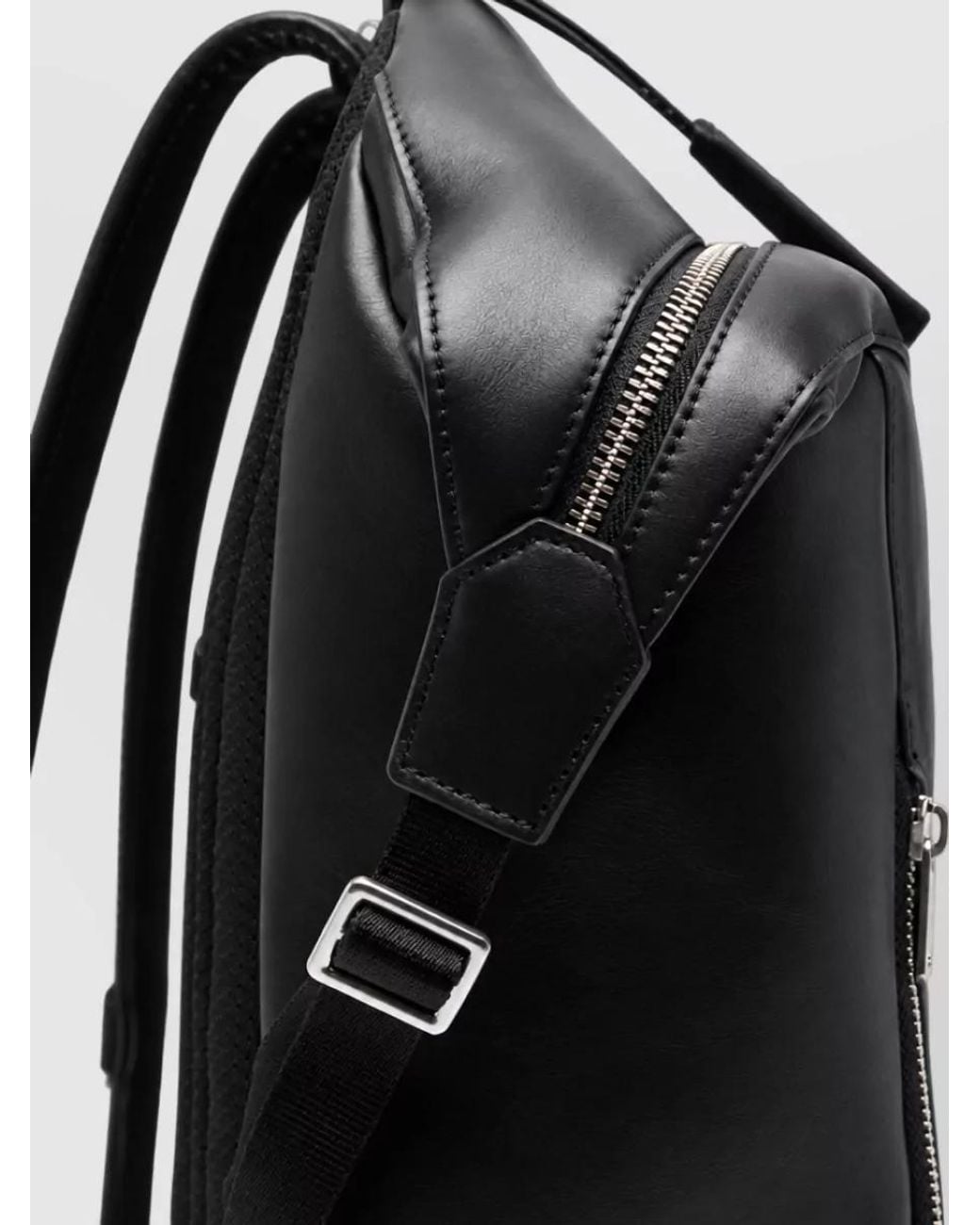 Paul Smith Black Leather Backpack for men